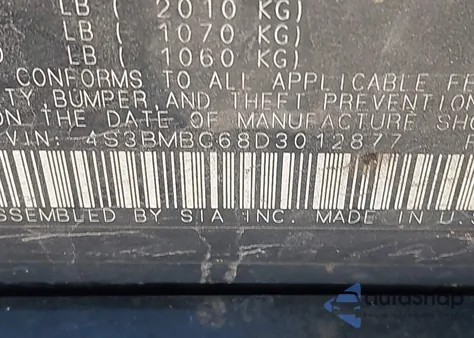 2013 Subaru Legacy 2.5I Premium из США, поврежденный, VIN 4S3BMBC68D3012877